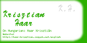 krisztian haar business card